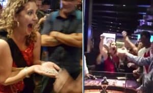 Leslie gewinnt an ihrem Geburtstag $35.000 beim Roulette
