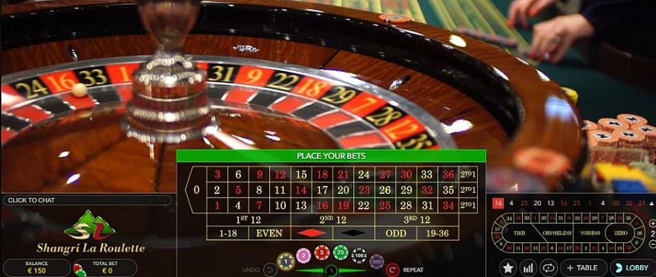 Spielen Sie Roulette online im Shangri La Casino
