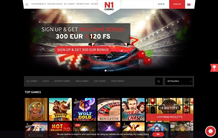 Die Website von N1 Casino