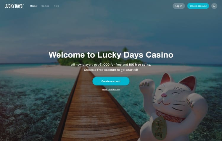 Website von Lucky Days Casino