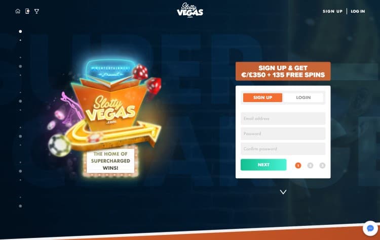 Website von Slotty Vegas
