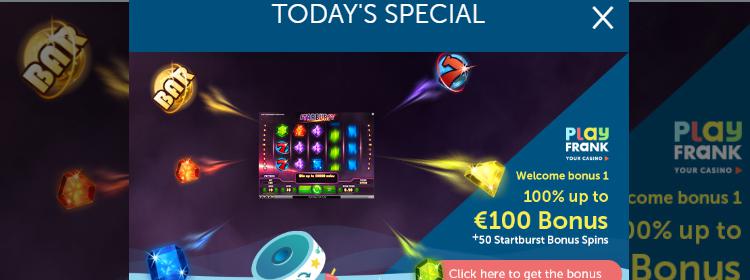 Casino-Bonus bei PlayFrank