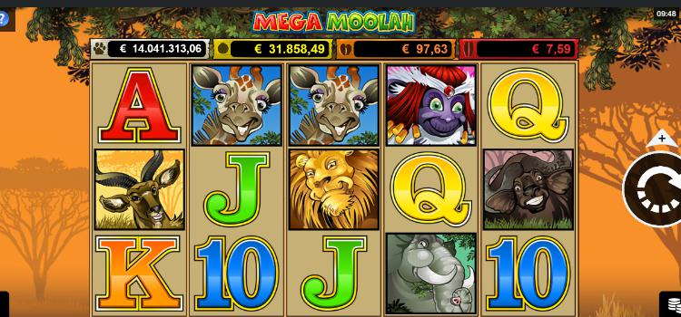 Jackpot-Spielautomat Mega Moolah