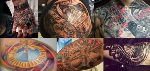 Roulette Tattoos an verschiedenen Körperteilen body