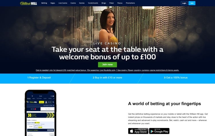 Website von William Hill