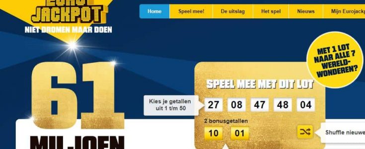 Die Website der Eurojackpot-Website